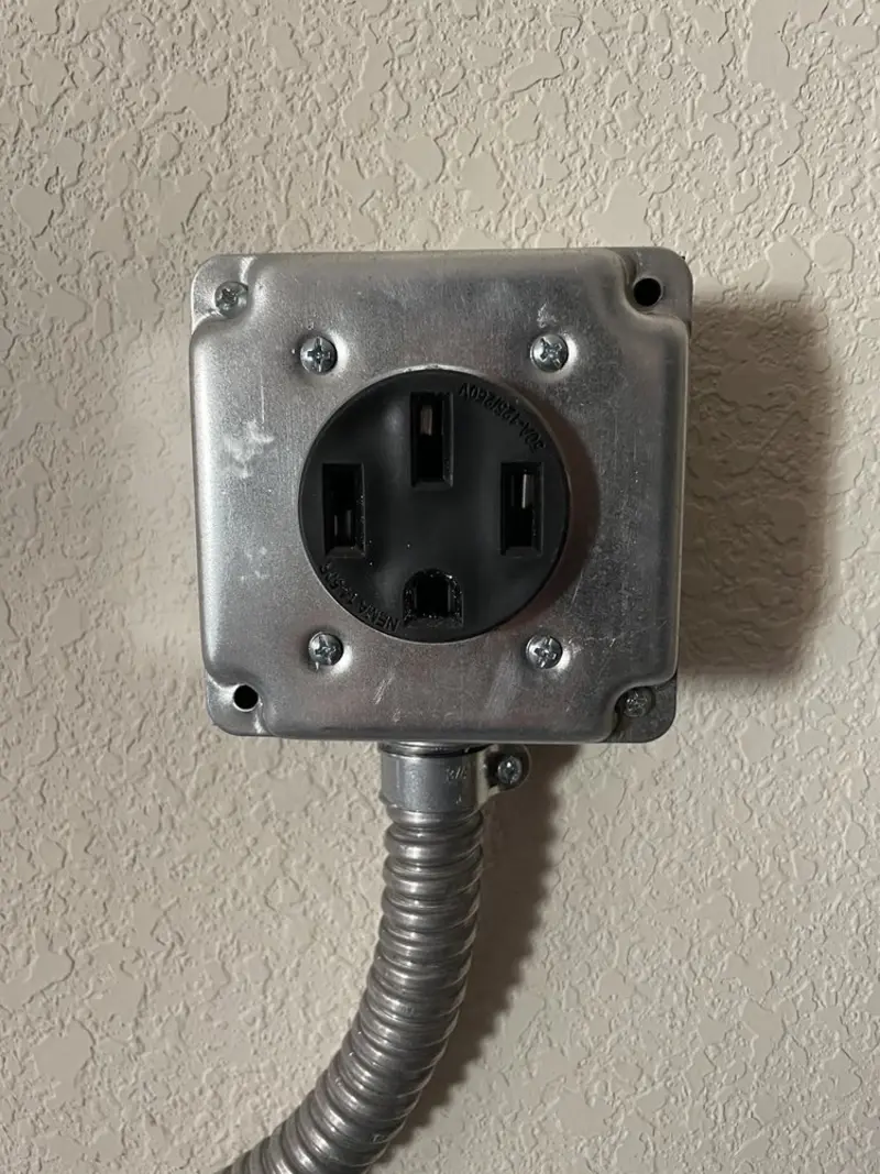 NEMA 14-50 outlet installed for Electrical Panel Upgrade in Hughson